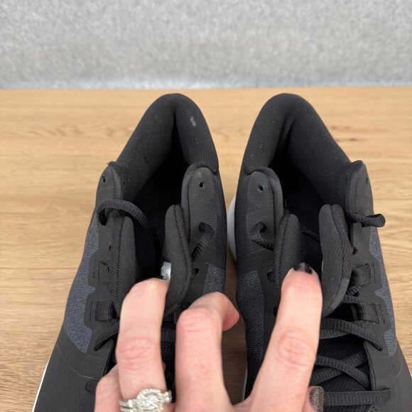 Nike Mens Air Precision II Basketball Shoe Size 10.5 Black White High Top AQ3521 - Picture 8 of 13